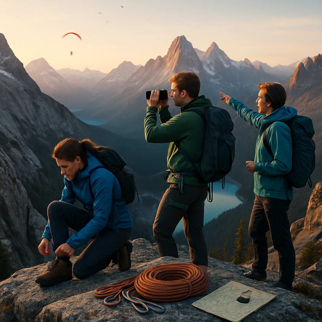 A vibrant mountain trail winding through alpine meadows — supporting content